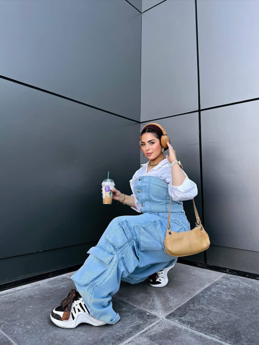 Denim jumpsuit- buttons