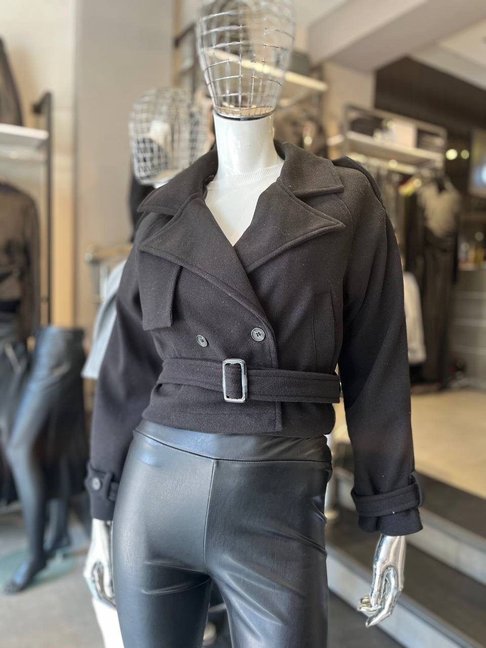 Broadcloth jacket - belt