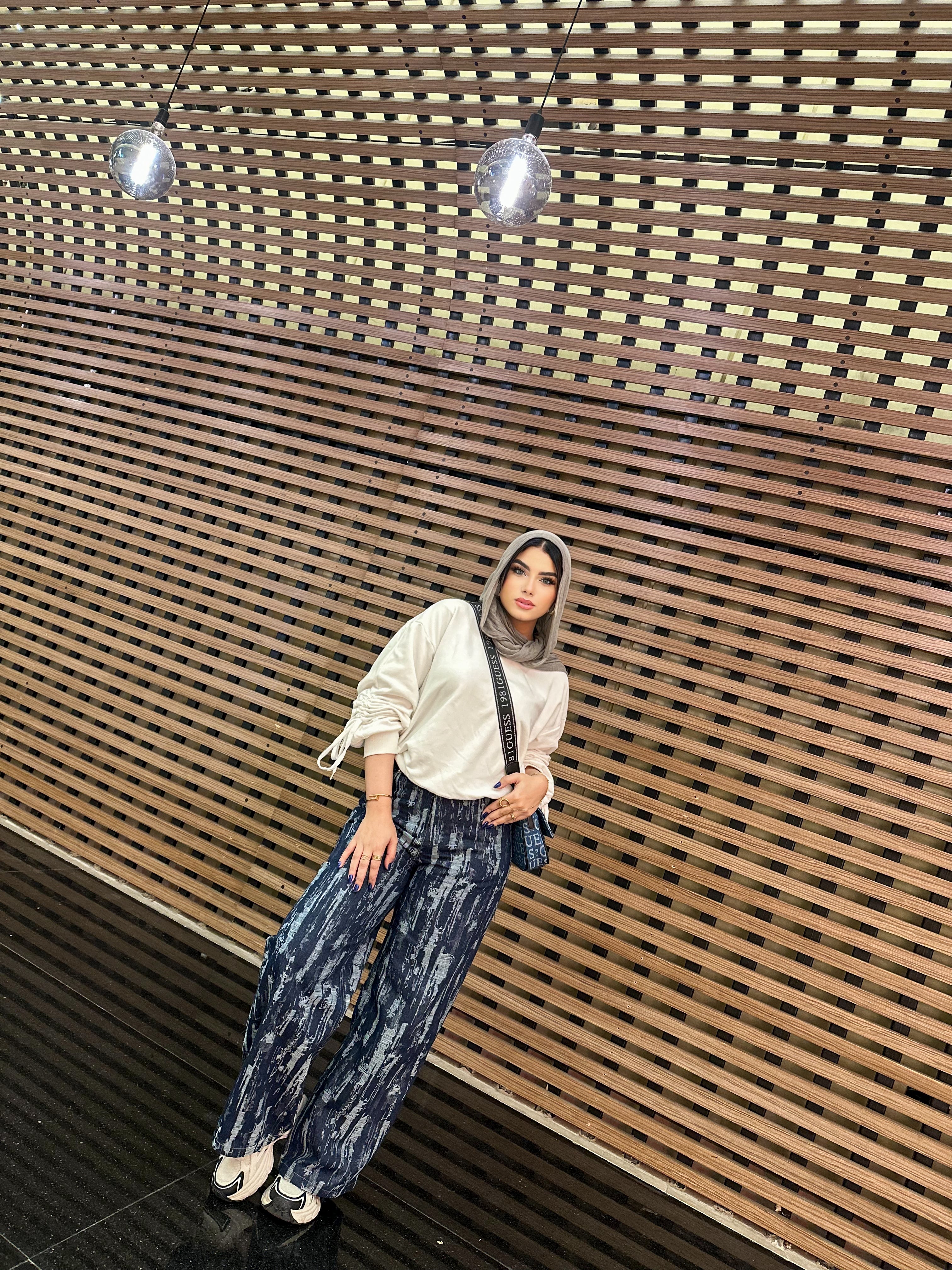 Denim cutting pant-wide leg